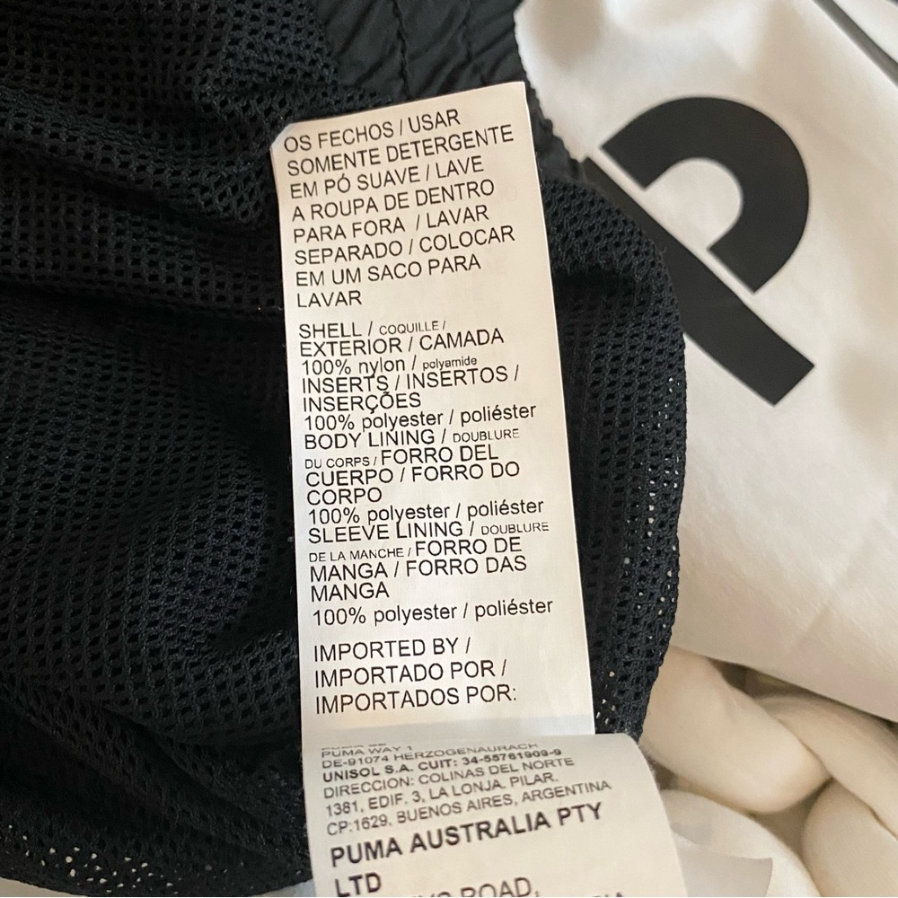 Puma | Women’s Black White Logo Zip Up Track Jacket Windbreaker - Picture 6 of 6
